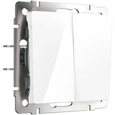 Изображение Выключатель двухклавишный проходной (белый) W1122001